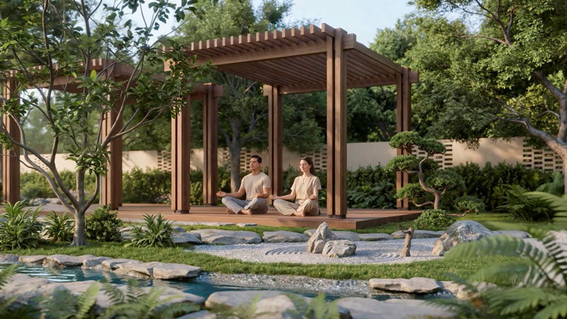 Zonas comunes de relajación en Condominio Bonelia  Puerto Colombia - Rosaleda del Puerto 