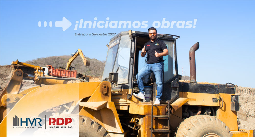 Inicio de obras con maquinaria en Proyecto residencial Albizia - Rosaleda del Puerto 