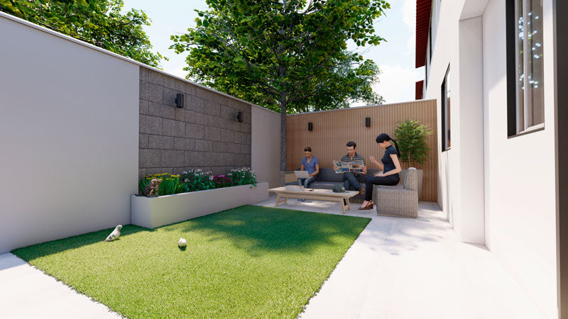 Zona de BBq en casa de Conjunto Residencial Albizia- Rosaleda del Puerto 