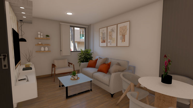 Sala de casa en venta, Conjunto residencial Albizia en Puerto Colombia - Rosaleda del Puerto 